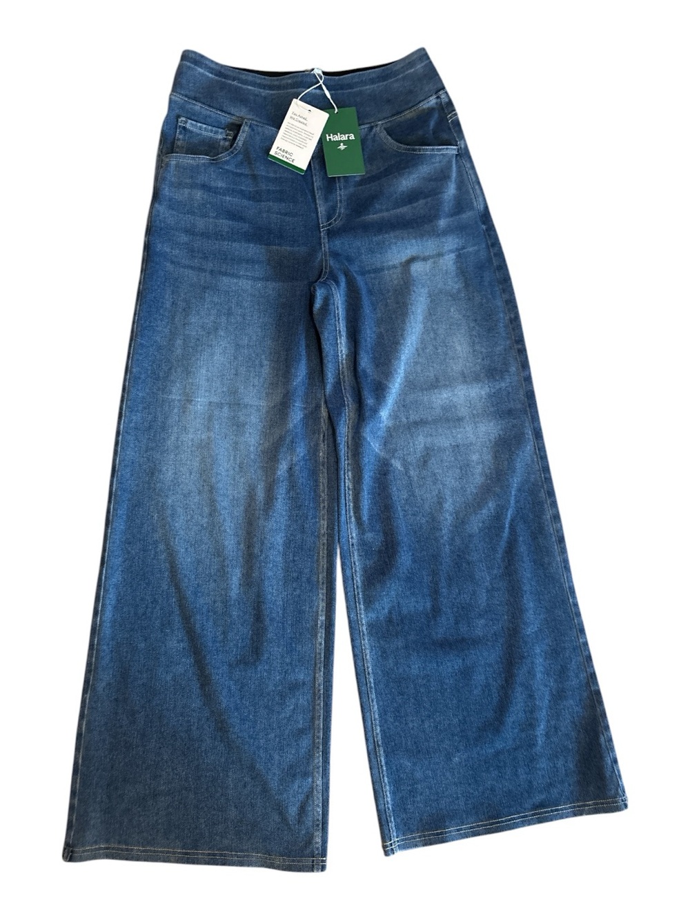 HALARA Flex Denim Dark Blue High Waist Wide-Leg Jeans S petite